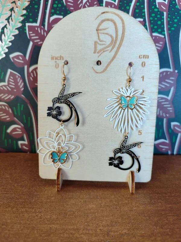 asymmetric lightweight earrings – photo 2